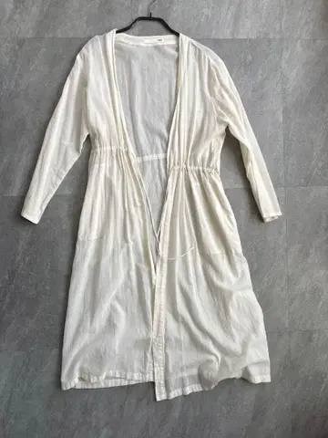 evam eva 시어 코튼 개더 드레스