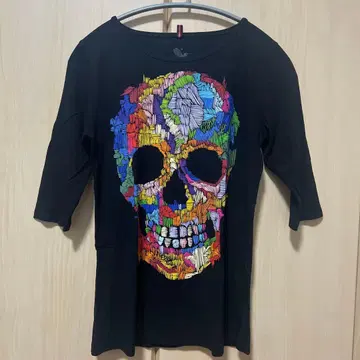 AY GUEY 컬러풀 스컬 티셔츠 멕시코