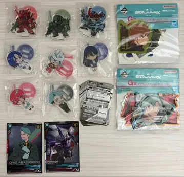 기동전사 건담 지크액스 가챠 아크릴 스탠드, 씰, 카드