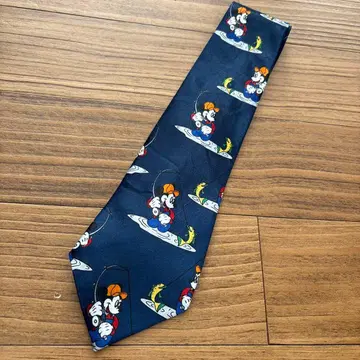 미키 마우스 미키 낚시 넥타이 SAMSIN silk