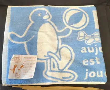미스터 도넛 페이스 타월 핑구 PINGU 타월/스카이블루 두꺼운 원단