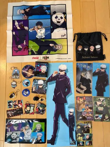 주술회전 세트 고죠 사토루 아크릴 키링 트레이 포스터 캔 스티커