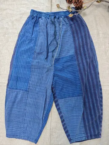 빈티지 원단 패치워크 가우초 팬츠