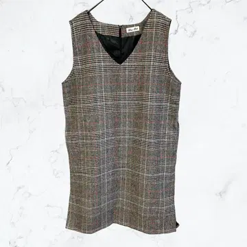 13840 Doux Belle 글렌체크 패턴 원피스 오버롤 스커트