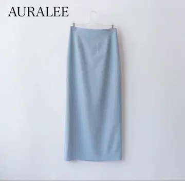AURALEE 오라리 라이트 블루 타이트 롱 스커트