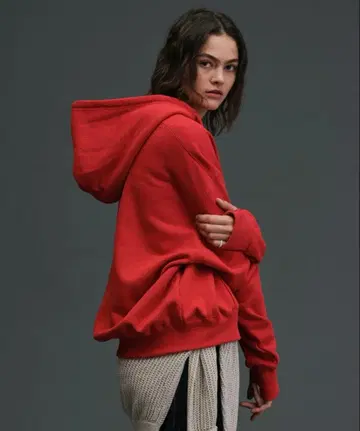 Heavy weight double zip-up hoodie soerte