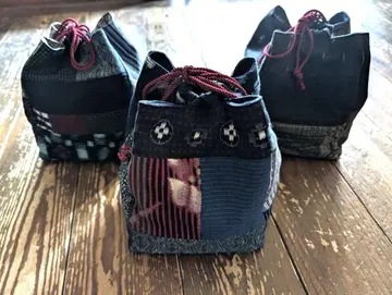 무명 빈티지 원단 패치워크 복조리 백과 코스터 3세트