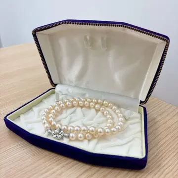 [ 새상품급 ] 진주 목걸이 펄 화이트 SV각인 주얼리