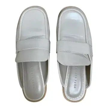 LOWRYS FARM 베이지 샌들 M 사이즈 로퍼 뮬