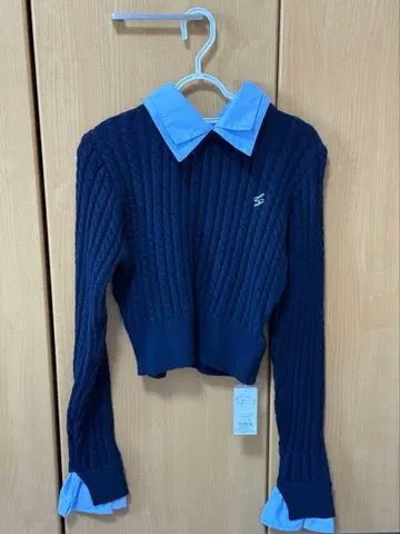 케이블 셔츠 도킹 니트 dazzlin