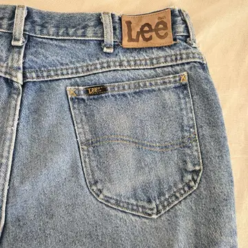 USA제 Lee 라이트 블루 스트레이트 데님 빈티지 데님