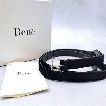 새상품급 Rene 루네 화려한 벨트 큐빅 벨벳 박스 포함