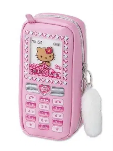 헬로키티 폴더폰형 펜 케이스 소품함 선탠 키티 파우치 산리오