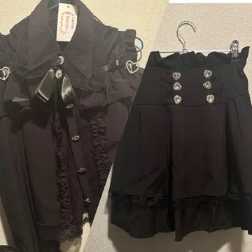 양산형 지뢰계 코디 세트 셋업 블라우스 스커트 evelyn풍