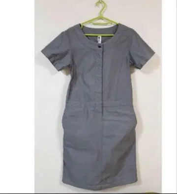 새상품급 MHL. 그레이 무릎 기장 반팔 원피스
