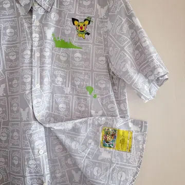 graniph 피츄 포켓몬 카드 하지메샤쵸 콜라보 반팔 셔츠 L