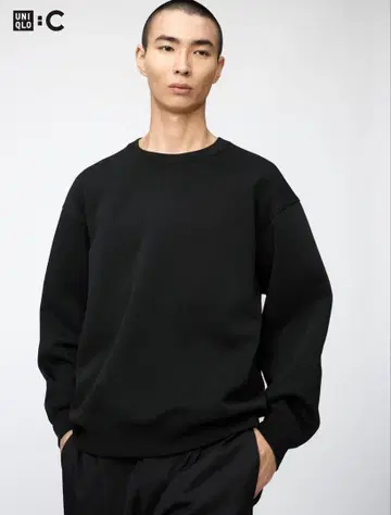유니클로 C 오버 사이즈 스웨트 셔츠 블랙 XL