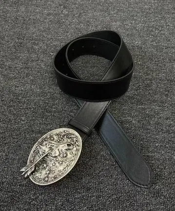 유니콘 버클 블랙 캐주얼 벨트