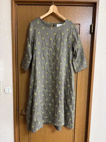 LE CIEL A TEMPS DOUX [ 코튼 린넨 원피스 ] 도트 자수