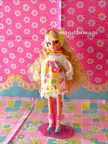 No.82 복각판 초대 리카짱 봄 색상 패치워크 원단 원피스