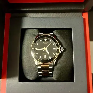 [ 새상품급 ] TISSOT 손목시계 블랙/골드