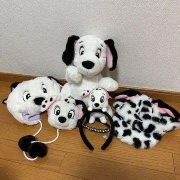 101마리 강아지 달마시안 봉제 인형 머리띠 팬캡