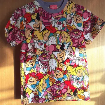 이상한 나라의 앨리스 올 패턴 T셔츠 150cm