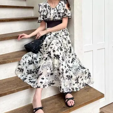 MAJESTIC LEGON 더블 칼라 코르셋 원피스 S