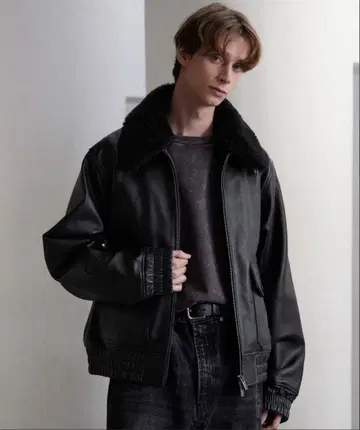 [ CLEL ] 소가죽/카우 가죽 G-1 블루종