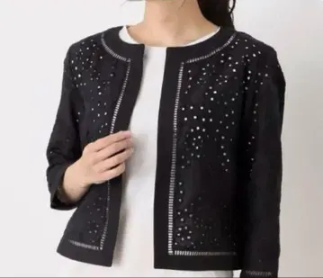 미사용 모카신 mocassin 준코 시마다 1 레이스 볼레로, 긴팔 자켓