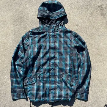 00s nylon jacket Parker 체크 무늬