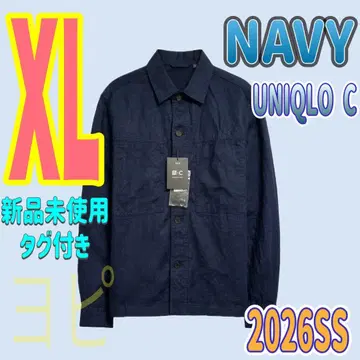 [ 새상품 미사용 ] 유니클로C 프리미엄 린넨 셔츠 자켓 네이비 XL