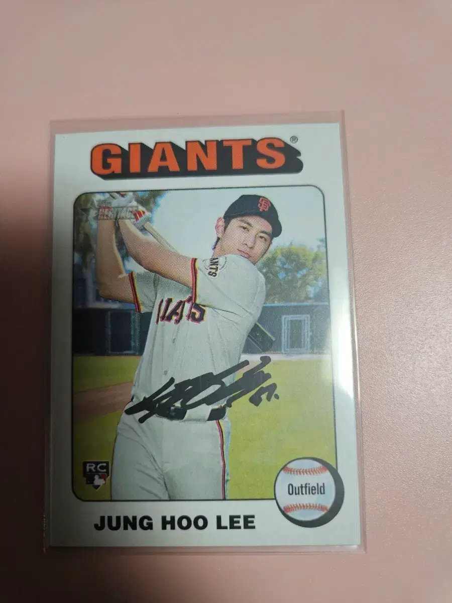 이정후 2024 Topps Heritage White 인쇄 오토 카드