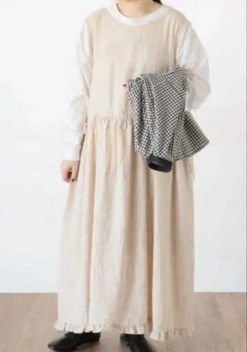 워터리스 오버롤 스커트 아이보리 사만사 모스모스