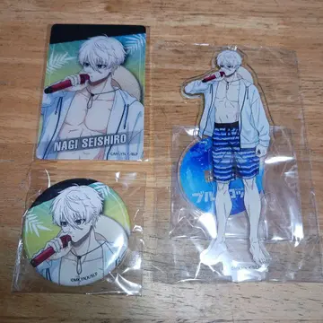 나기 세이시로 JOYSOUND 아크릴 스탠드 캔뱃지 등 3점 블루 록