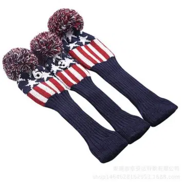 골프 헤드커버 3개 빨간 별 우드 커버 드라이버 커버