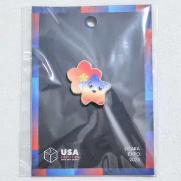 오사카 간사이 엑스포 미국관 USA 핀 배지 스파크 벚꽃
