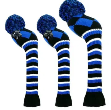 골프 헤드커버 3개 다크 블루 드라이버 커버 페어웨이 우드