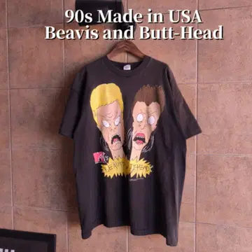 90s USA제 MTV 비비스&버트헤드 T셔츠 싱글 스티치