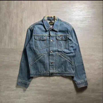 [ 80s ] 랭글러 데님 자켓 124mj 복각 짧은 기장 M