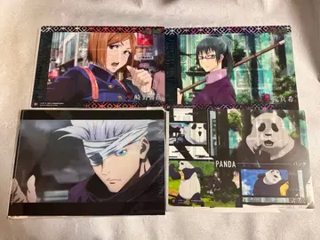 미사용 주술회전 클리어 비주얼 포스터 클리어 파일 고죠 사토루