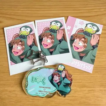닌타마 산리오 아크릴 키링 응원 카드 최애 파샤 젠포지 잇사쿠