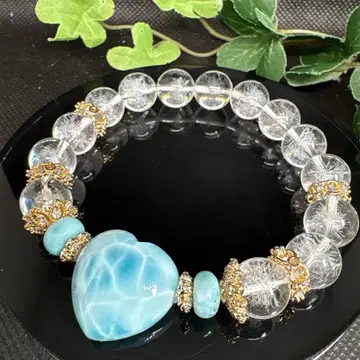 라리마 하트 수정 레이저 조각 눈꽃 팔찌