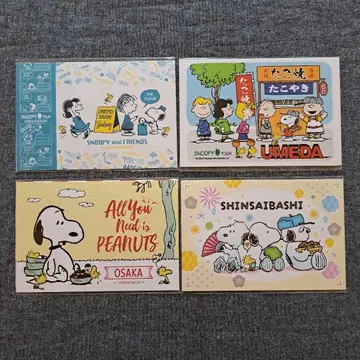 스누피 타운 엽서 신사이바시 BLUE 신사이바시 타코야키 오사카 우메다