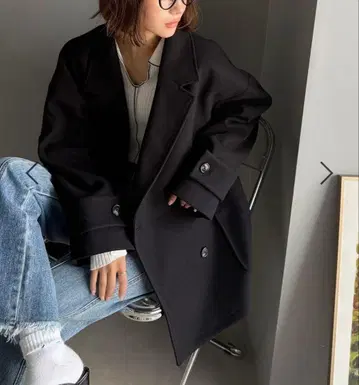 CLASSICAL ELF 더블 버튼 자켓 코트