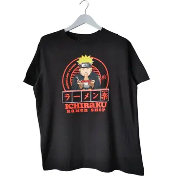 NARUTO 나루토 질풍전 이치라쿠 라멘 T셔츠 XL 블랙 멕시코제