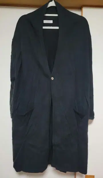 할리우드 런지 마켓 롱 니트 코트 블랙