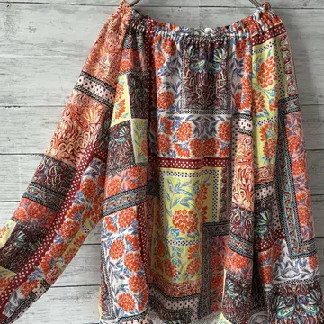 PART2 by 준코 시마다 패치워크 패턴 셔츠 오프숄더 컬러풀