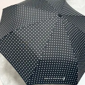 미사용급 매킨토시 접이식 우산 자동 개폐 도트 무늬