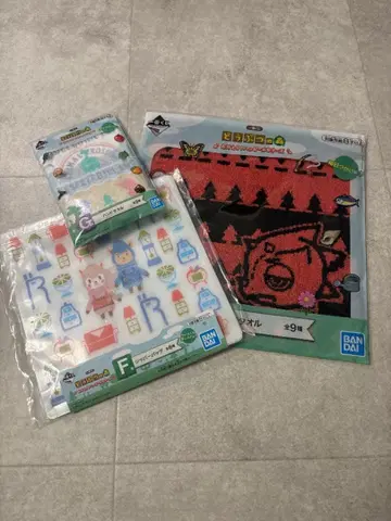 동물의 숲 제일복권 패밀리마트 타월 지퍼백